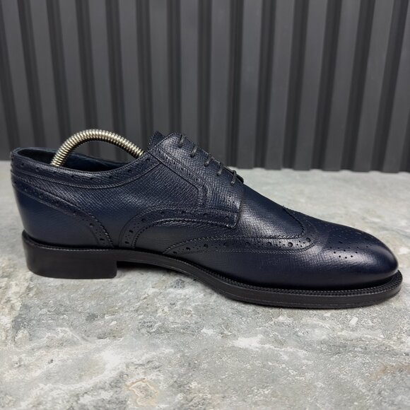 Louis Vuitton Derby Dress Lace Up Blue Taiga Leather 7 LV or 8 US or 41 EUR - Picture 8 of 17